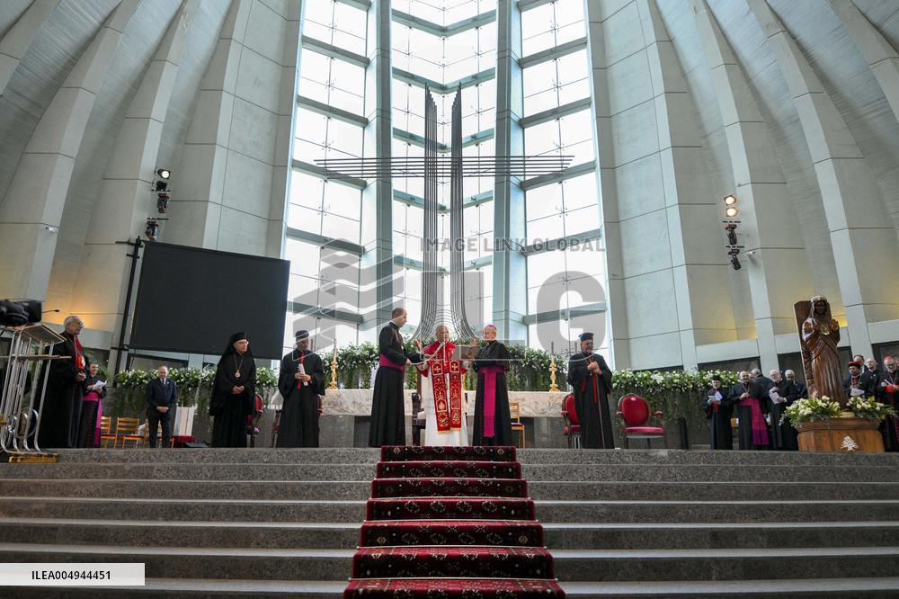 Pope Leo XIV Meets Religious at the Shrine of Our Lady of Lebanon - Lebanon