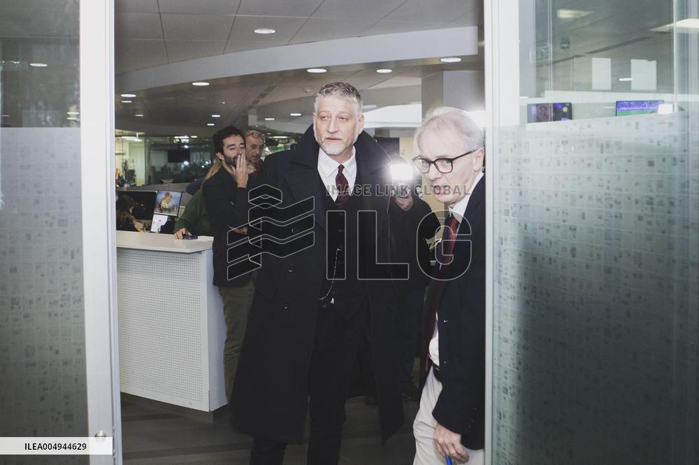 Italian Minister of Culture Visits La Stampa After The Attack - Turin