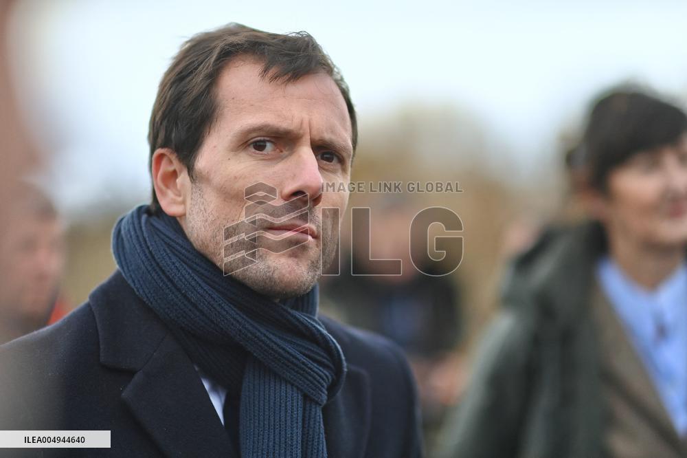 Mathieu Lefevre On A Ministerial Visit To Merville-Franceville - France