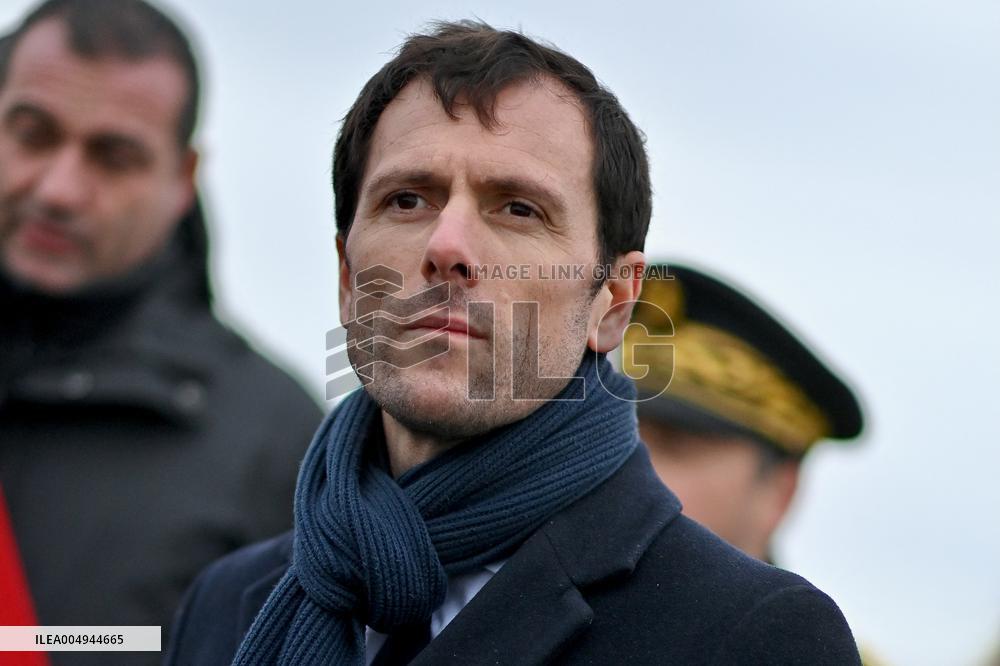 Mathieu Lefevre On A Ministerial Visit To Merville-Franceville - France