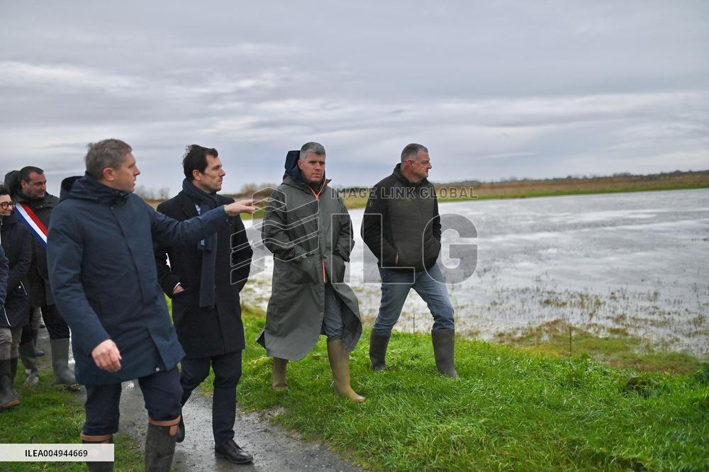 Mathieu Lefevre On A Ministerial Visit To Merville-Franceville - France