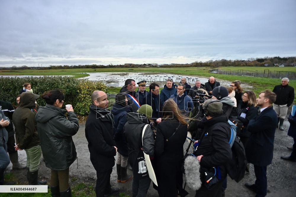 Mathieu Lefevre On A Ministerial Visit To Merville-Franceville - France