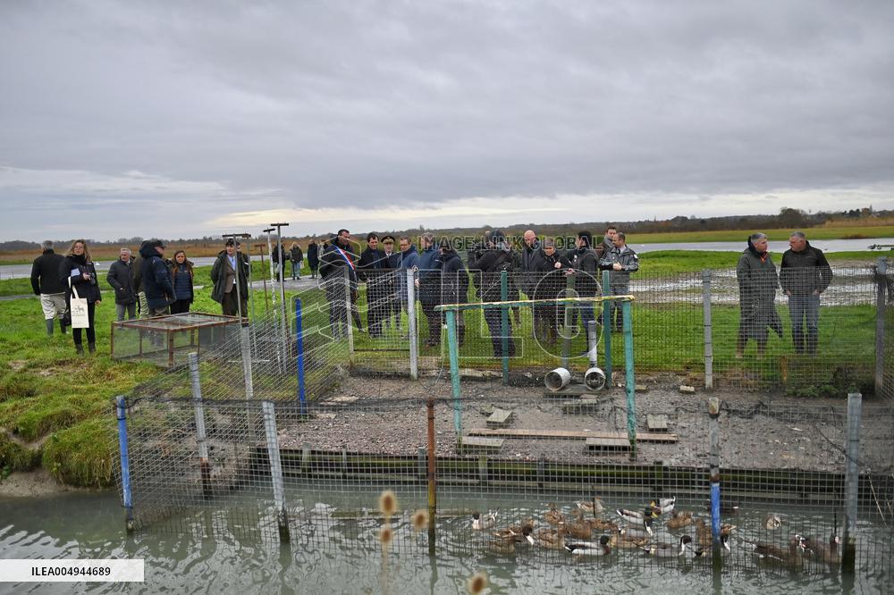 Mathieu Lefevre On A Ministerial Visit To Merville-Franceville - France