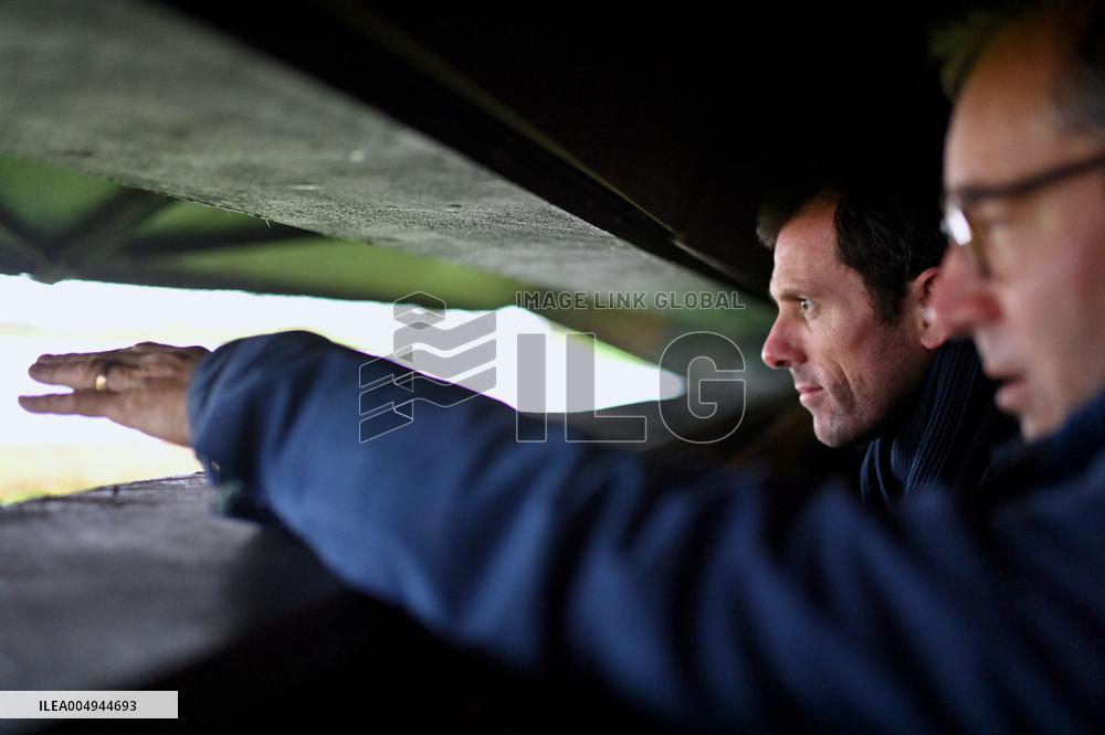 Mathieu Lefevre On A Ministerial Visit To Merville-Franceville - France