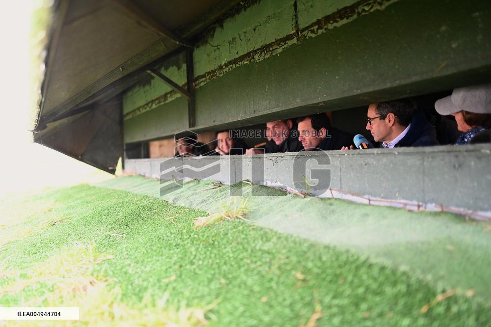 Mathieu Lefevre On A Ministerial Visit To Merville-Franceville - France