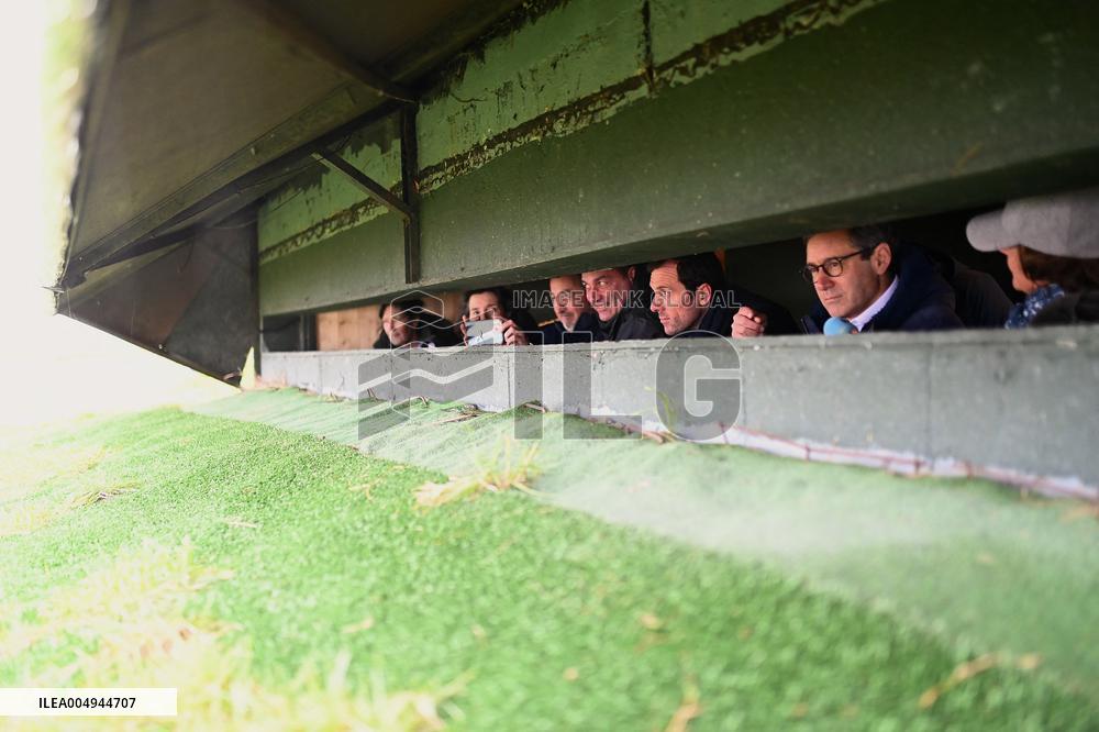 Mathieu Lefevre On A Ministerial Visit To Merville-Franceville - France