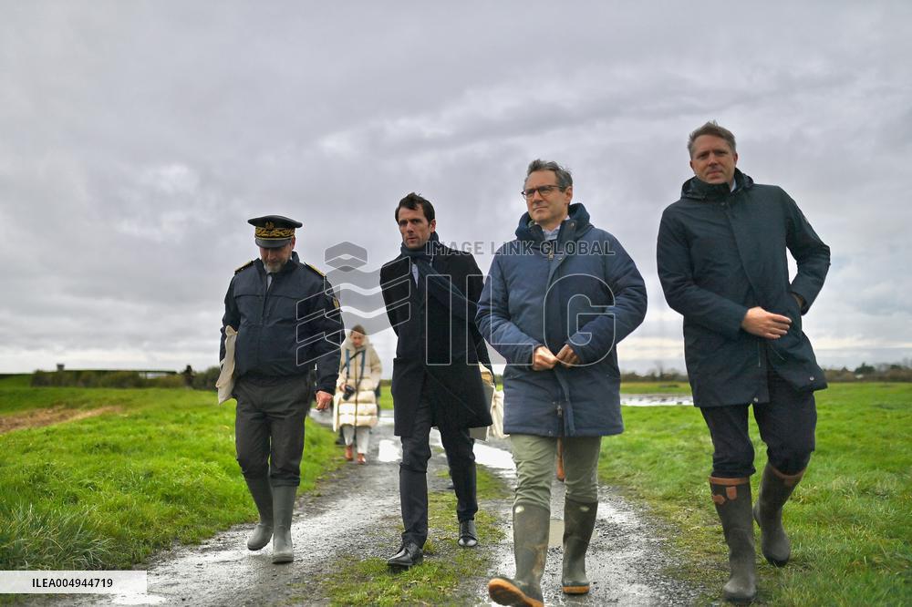 Mathieu Lefevre On A Ministerial Visit To Merville-Franceville - France