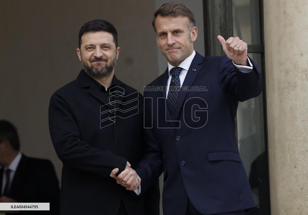 President Macron Welcomes President Zelensky - Paris