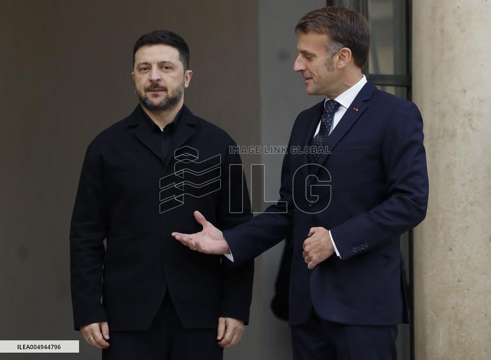 President Macron Welcomes President Zelensky - Paris