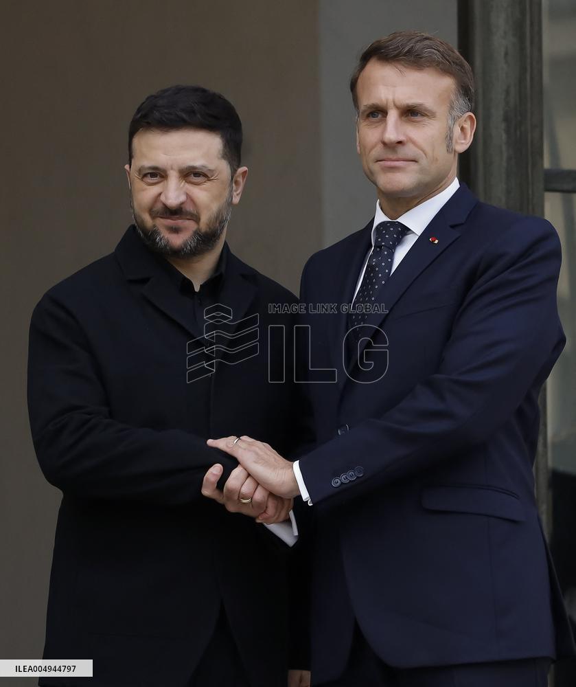 President Macron Welcomes President Zelensky - Paris