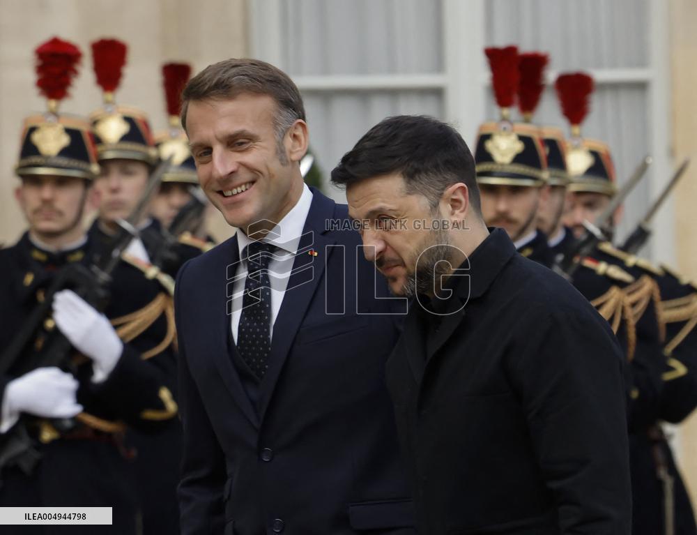 President Macron Welcomes President Zelensky - Paris