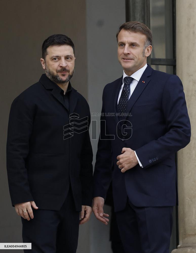 President Macron Welcomes President Zelensky - Paris