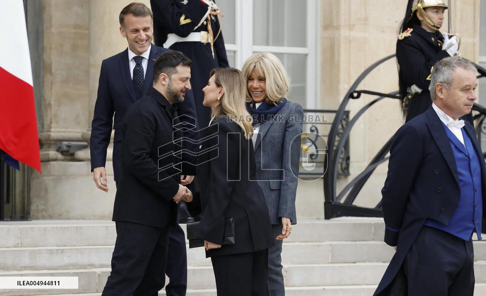 President Macron Welcomes President Zelensky - Paris