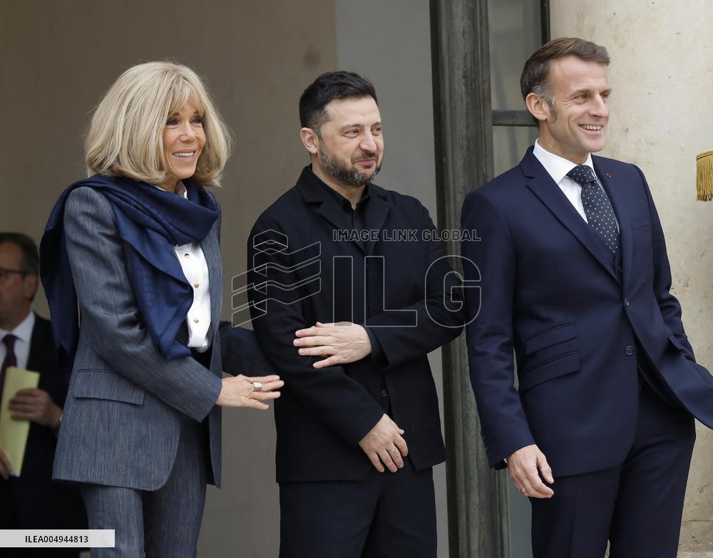 President Macron Welcomes President Zelensky - Paris