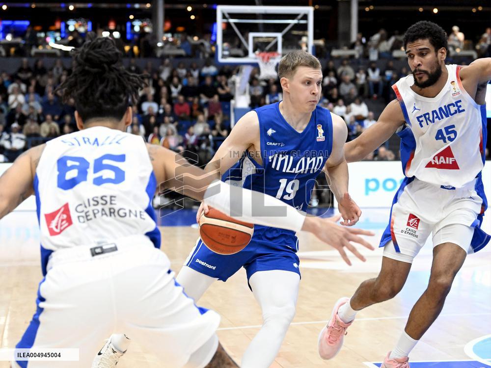FIBA World Cup basketball qualifying match Finland vs France