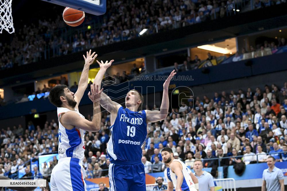 FIBA World Cup basketball qualifying match Finland vs France