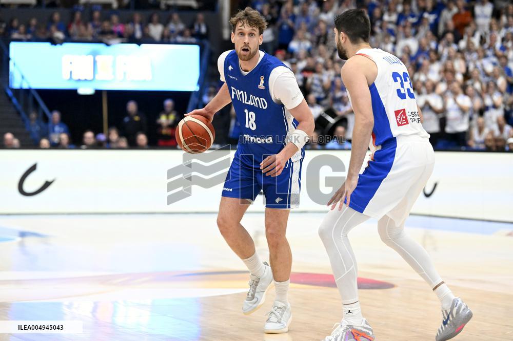 FIBA World Cup basketball qualifying match Finland vs France