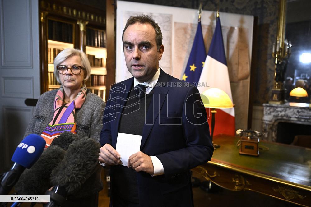 Presser of French PM Lecornu After The Defense Commission Meeting - Paris