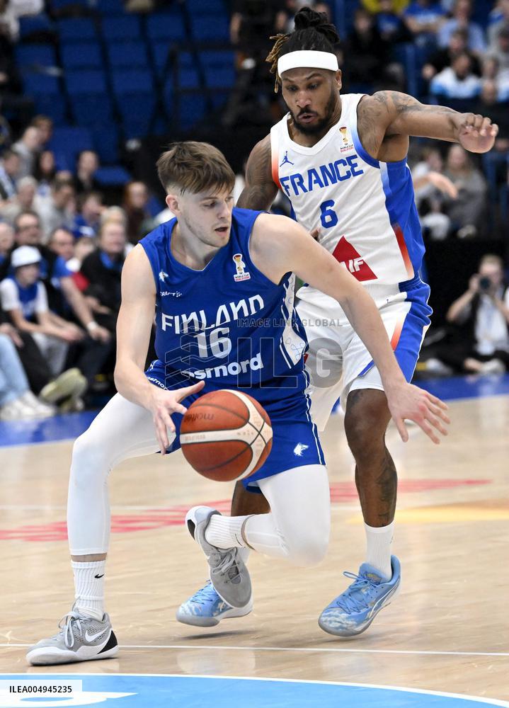 FIBA World Cup basketball qualifying match Finland vs France