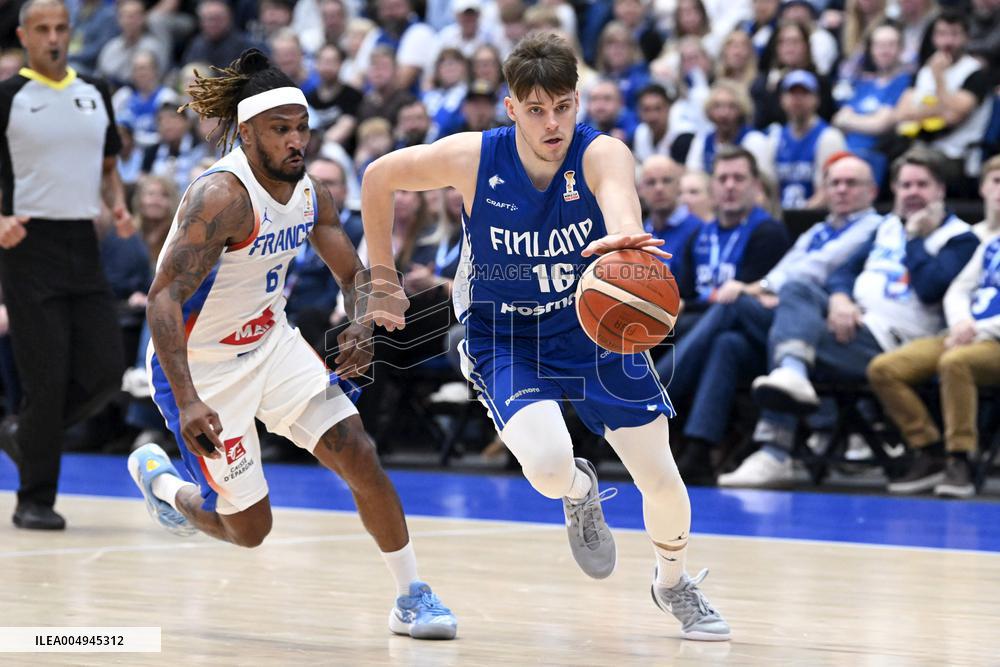 FIBA World Cup basketball qualifying match Finland vs France