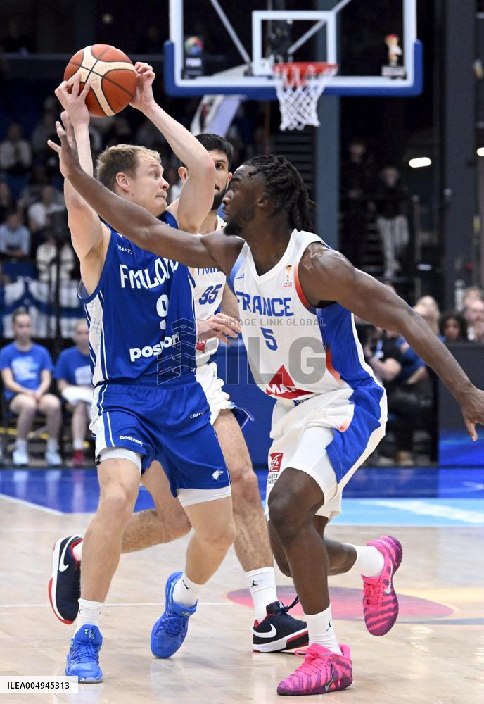 FIBA World Cup basketball qualifying match Finland vs France