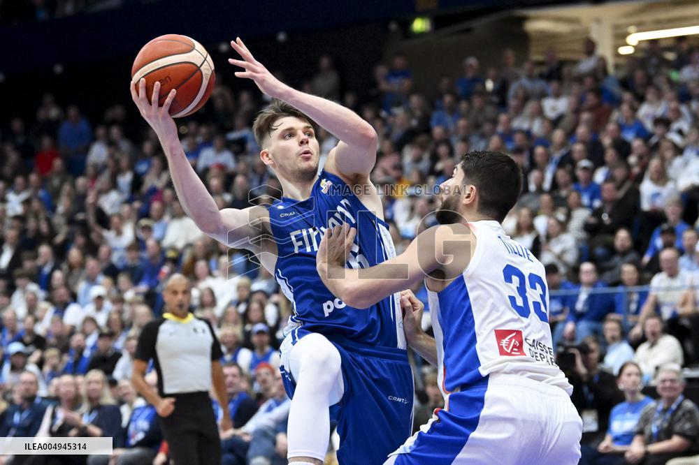 FIBA World Cup basketball qualifying match Finland vs France