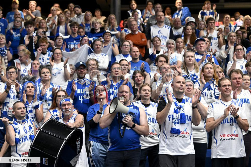 FIBA World Cup basketball qualifying match Finland vs France