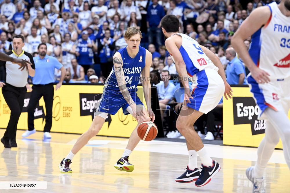 FIBA World Cup basketball qualifying match Finland vs France