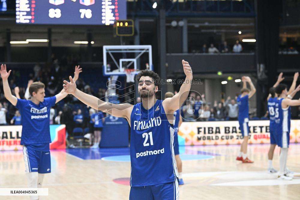 FIBA World Cup basketball qualifying match Finland vs France
