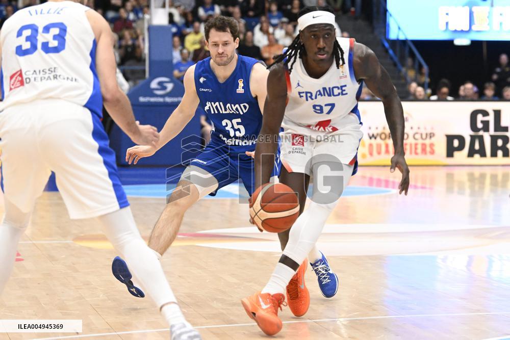 FIBA World Cup basketball qualifying match Finland vs France