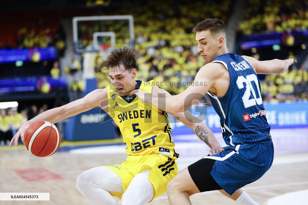 BASKETBALL WORLD CUP QUALIFYER SWEDEN-SLOVENIA