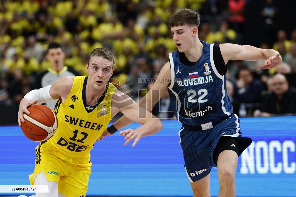 BASKETBALL WORLD CUP QUALIFYER SWEDEN-SLOVENIA