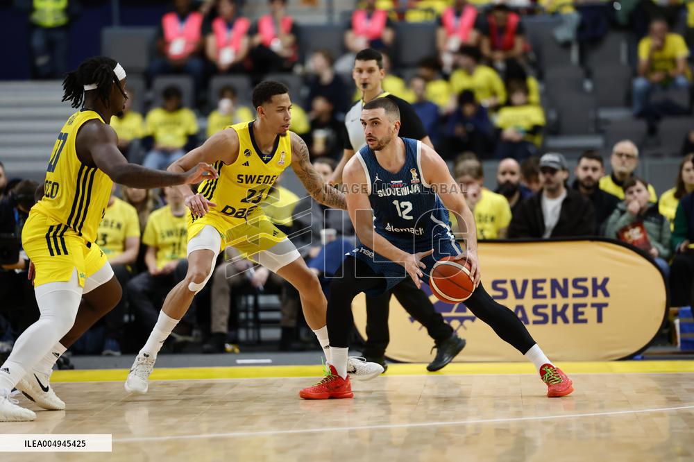 BASKETBALL WORLD CUP QUALIFYER SWEDEN-SLOVENIA