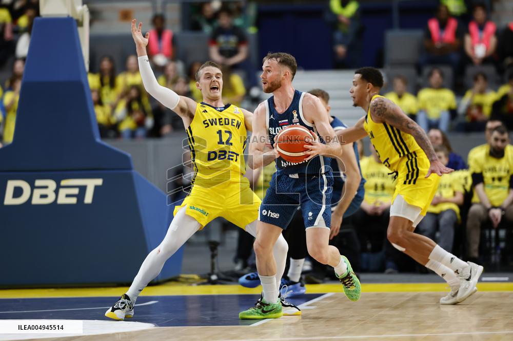 BASKETBALL WORLD CUP QUALIFYER SWEDEN-SLOVENIA