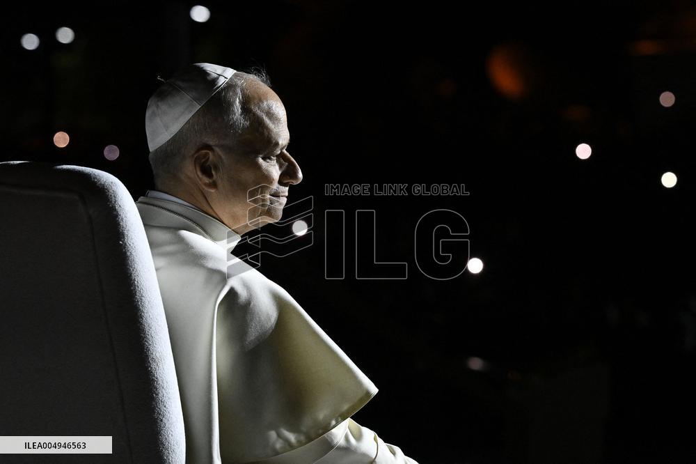 Pope Leo XIV Meets With Young People in Bkerke - Lebanon