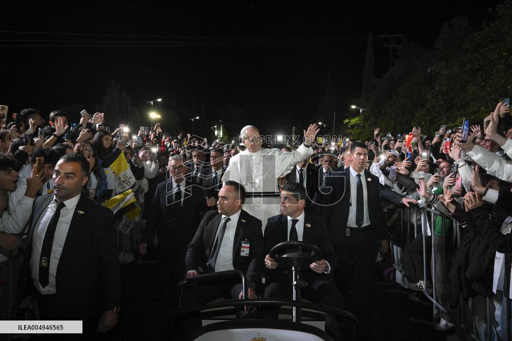 Pope Leo XIV Meets With Young People in Bkerke - Lebanon