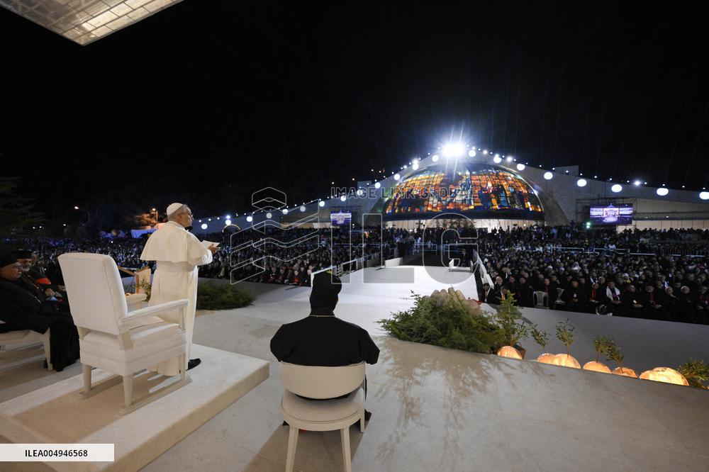 Pope Leo XIV Meets With Young People in Bkerke - Lebanon