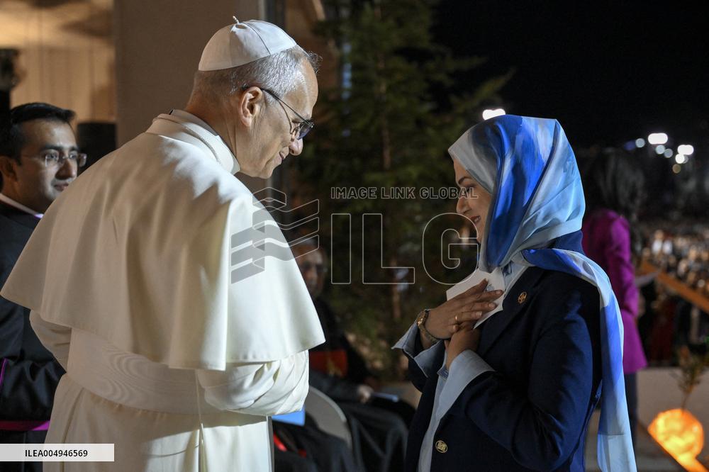 Pope Leo XIV Meets With Young People in Bkerke - Lebanon
