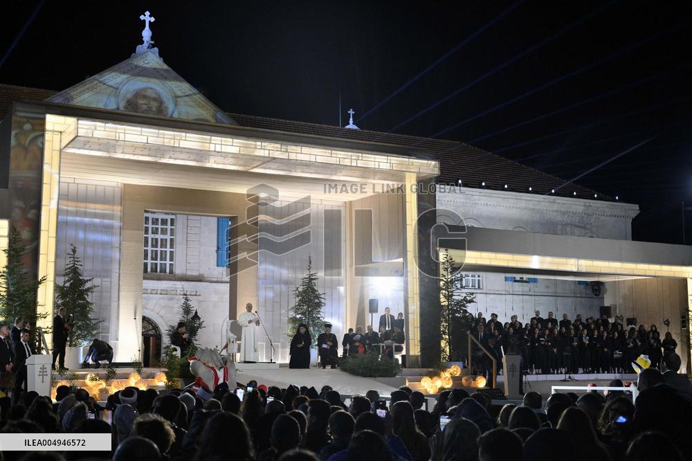 Pope Leo XIV Meets With Young People in Bkerke - Lebanon