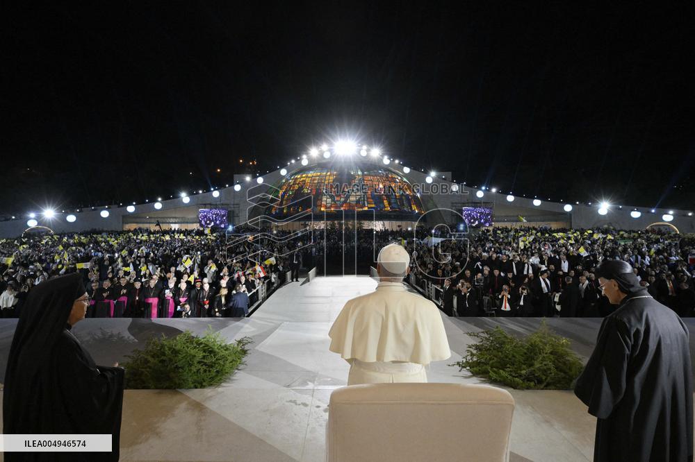 Pope Leo XIV Meets With Young People in Bkerke - Lebanon