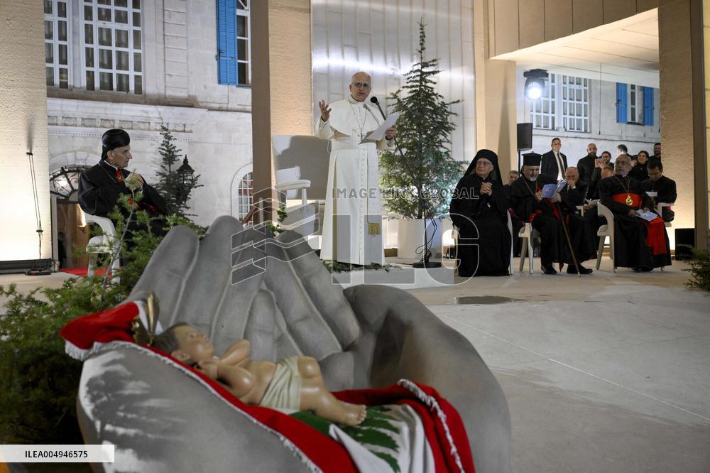 Pope Leo XIV Meets With Young People in Bkerke - Lebanon