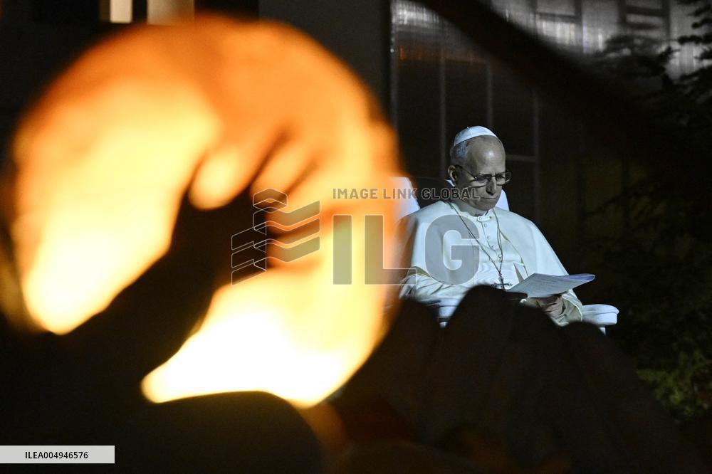 Pope Leo XIV Meets With Young People in Bkerke - Lebanon