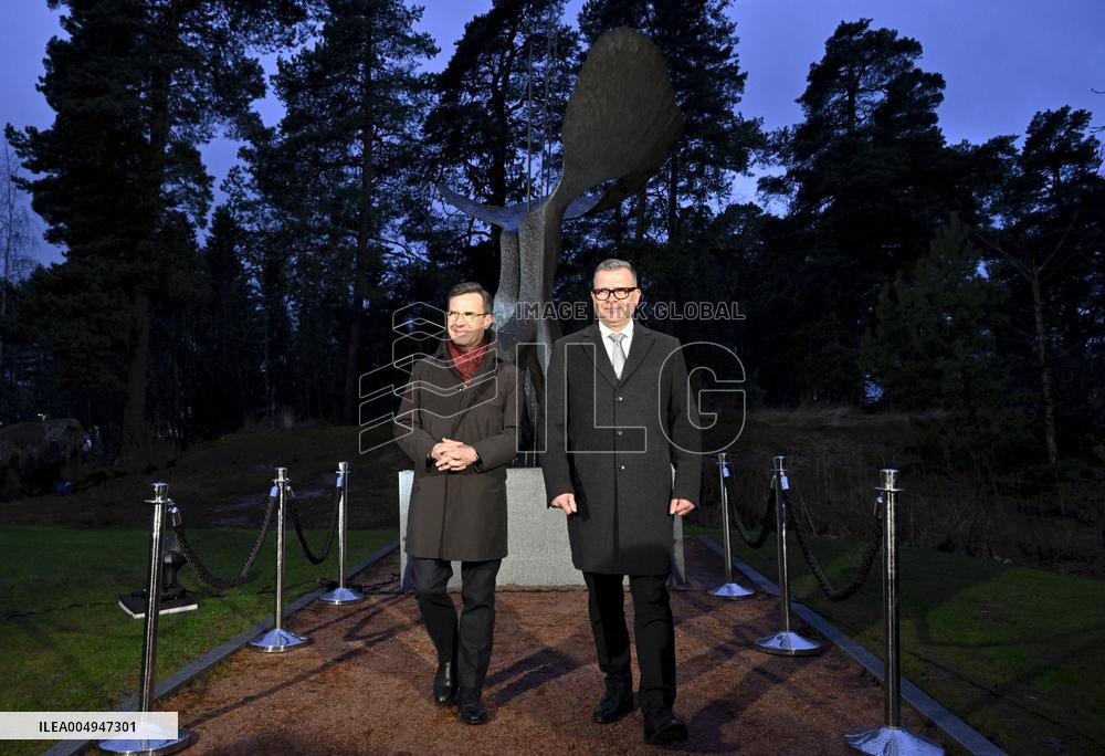 Swedish Prime Minister Kristersson in Finland