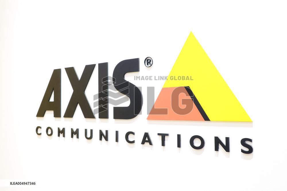 Axis Communications signboard and logo