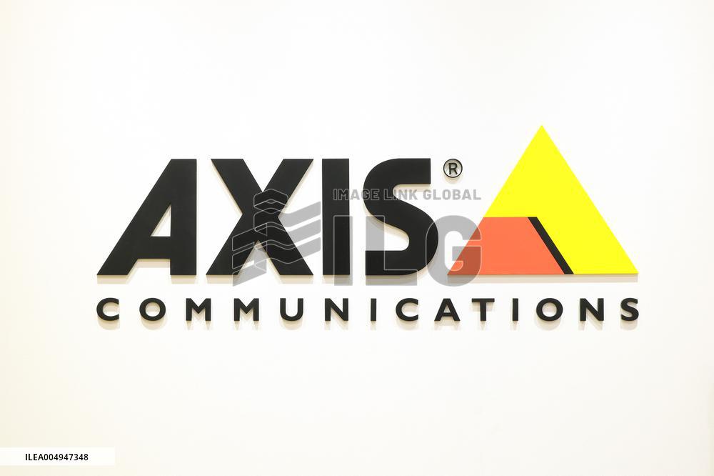 Axis Communications signboard and logo