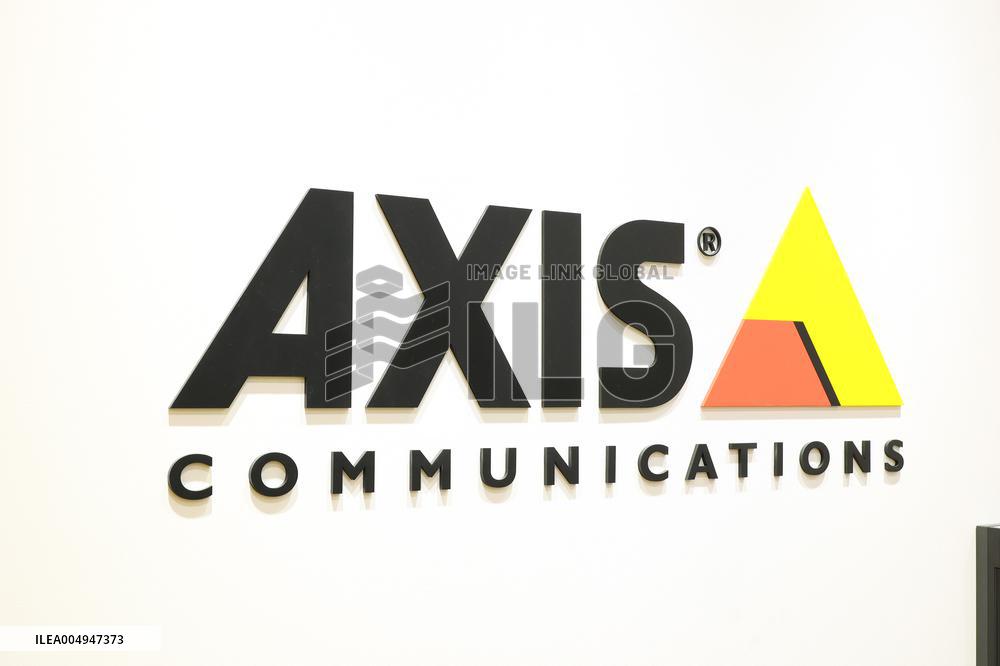 Axis Communications signboard and logo