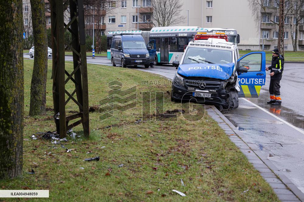 Traffic accident involving police