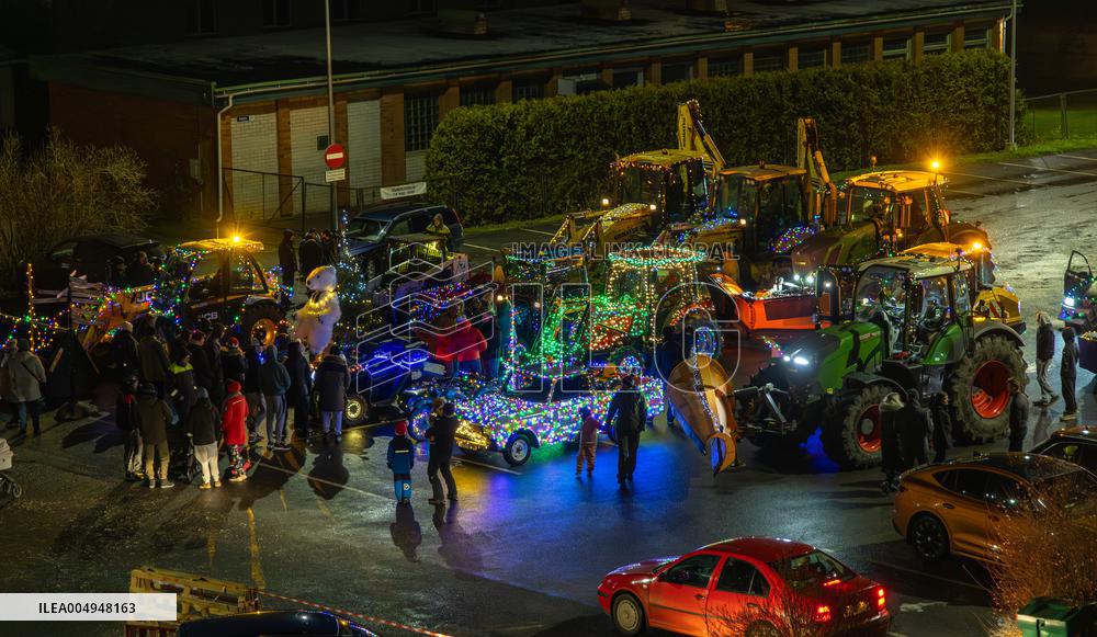 Parade of tractors