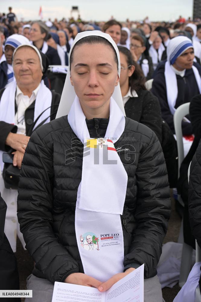 Pope Leo XIV Leads A Holy Mass at Beirut's Waterfront - Lebanon