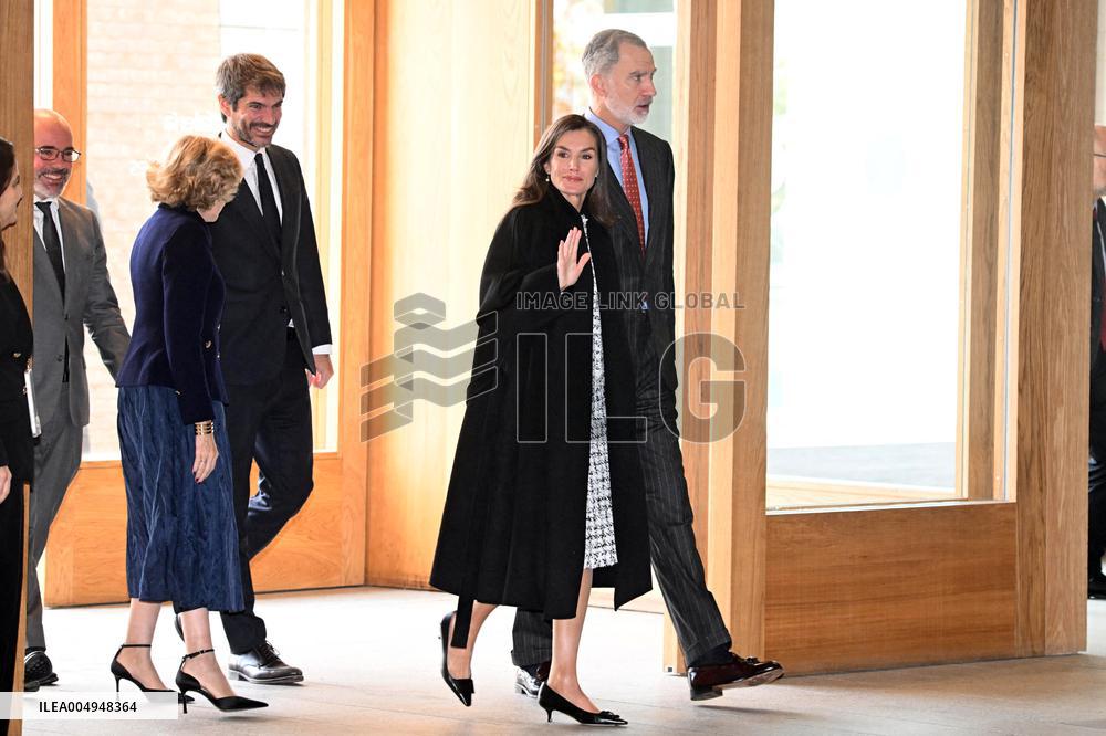 Royal Couple at Queen Victoria Eugenia Exhibition - Madrid